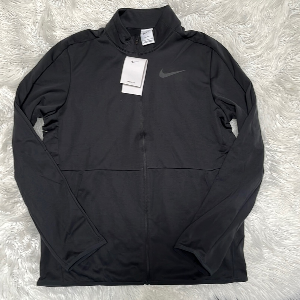 New with tags, man’s, Nike zip up black, dry, fit size medium